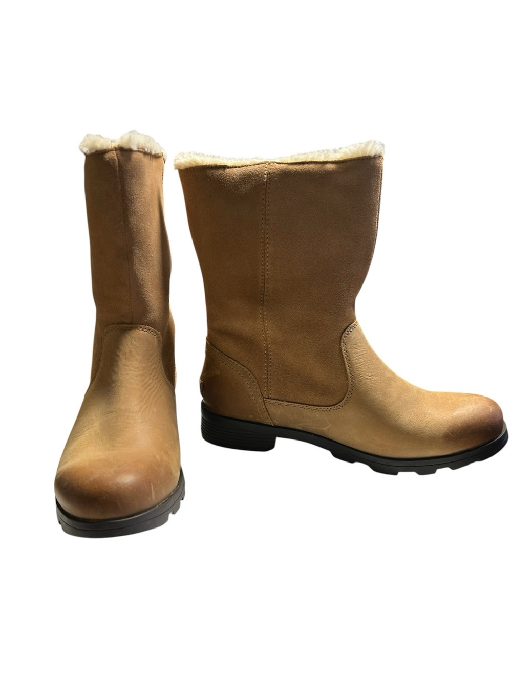 SOREL Emelie Fold Over Waterproof Boots NWT Camel Size 8.5 Cabin Core Gorp Core